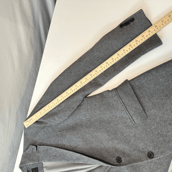 Banana Republic Men’s 42R Tailored Fit Blazer Sport Coat Grey 2 Button Cotton - Picture 10 of 15